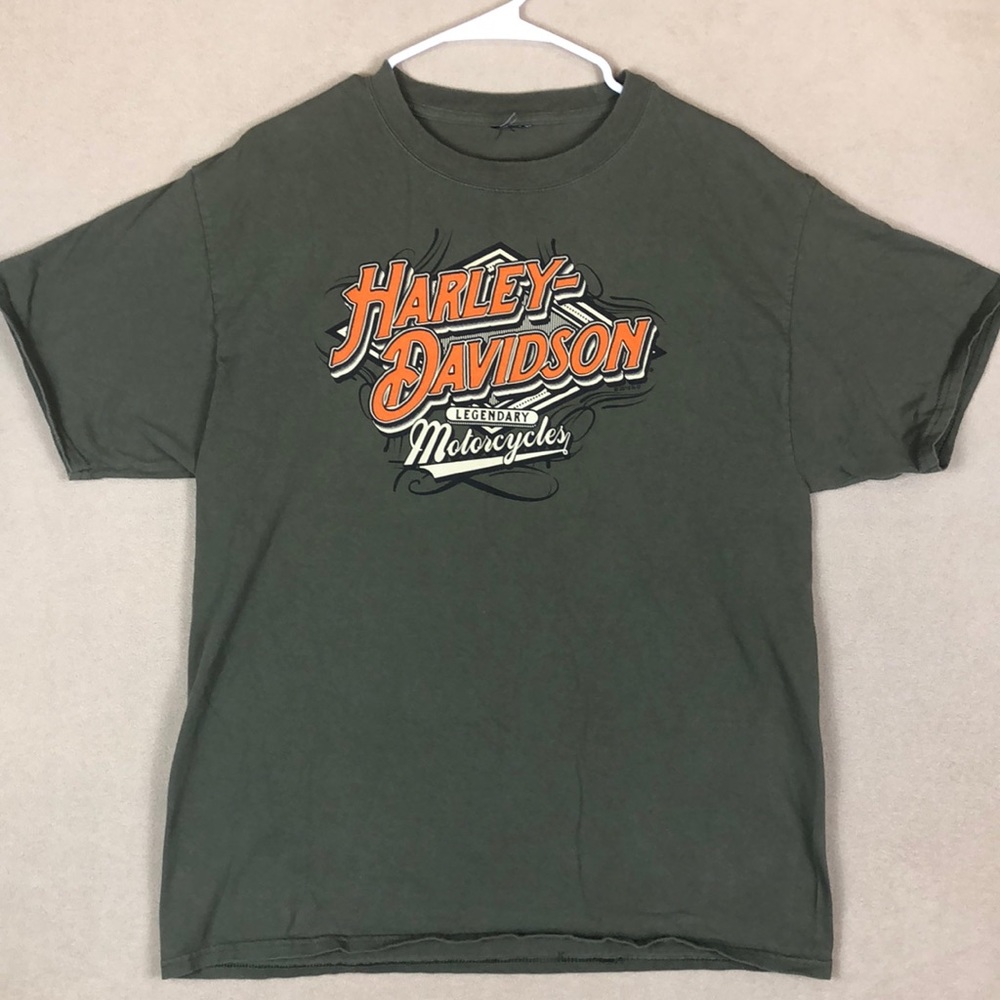 Harley Davidson Kent England Graphic Short Sleeve Shirt Around Men’s‎ size M-L